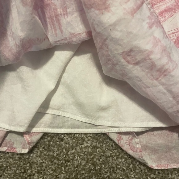 Ivy City Co Antoinette maxi dress L pink white coquette praire girly feminine - Picture 4 of 12